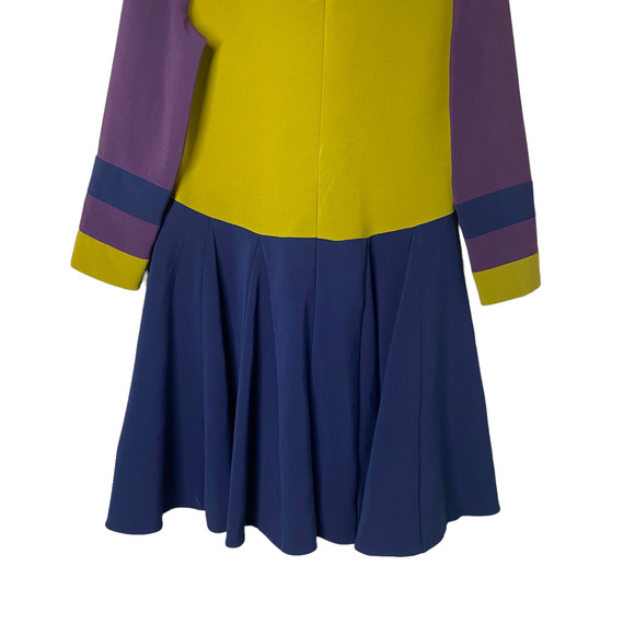 Roksanda A line Color Bock 3/4 Sleeve Dress sz 12 - Picture 4 of 9